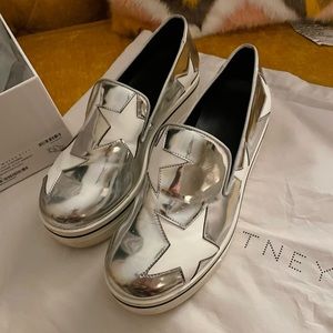 Stella McCartney platform loafers silver stars